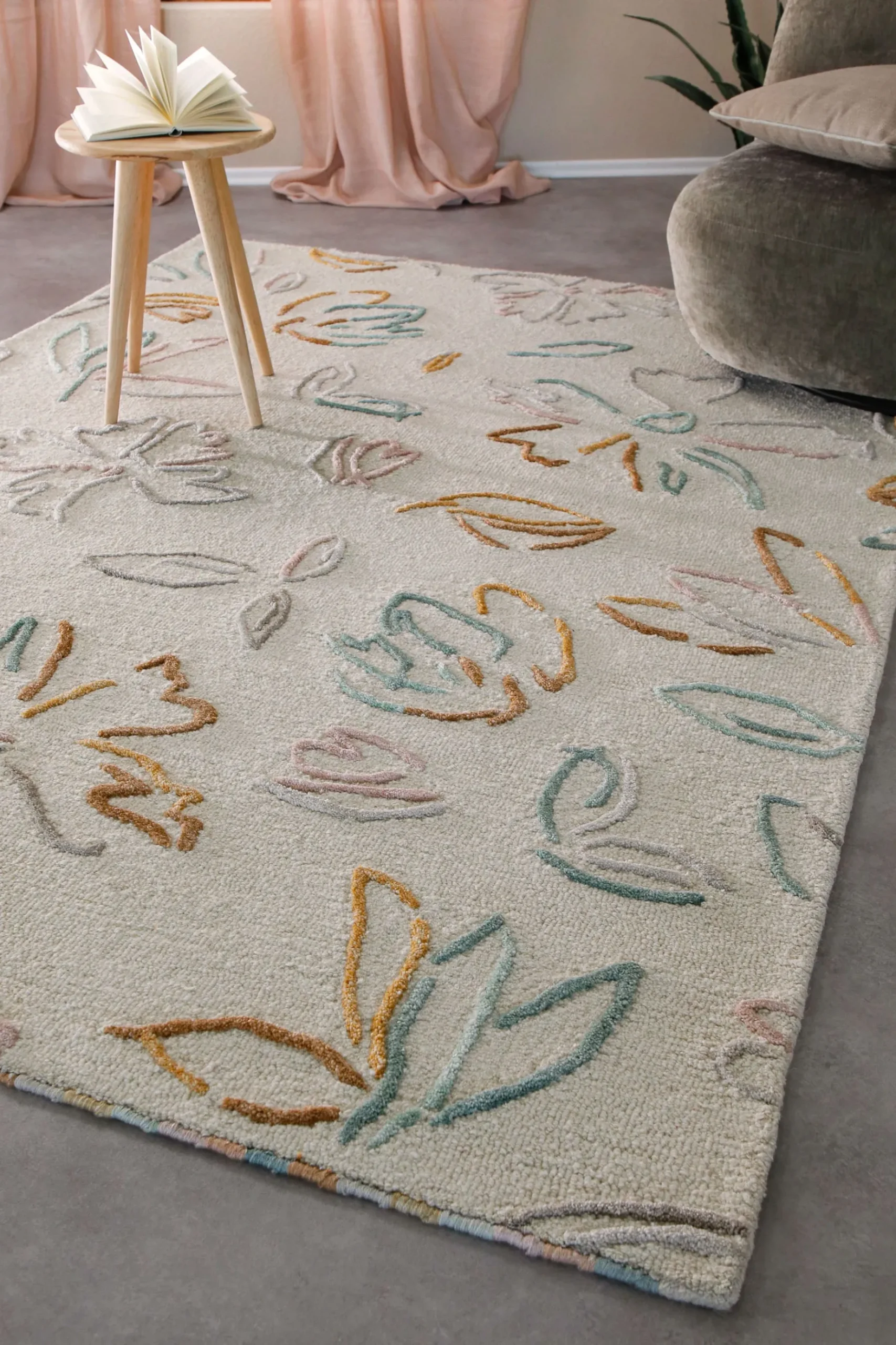 Kurzflorteppich Creme Weiß aus Schurwolle "Vee" WECONhome