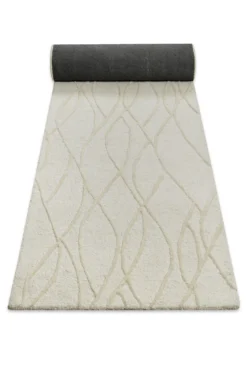Kurzflor Teppich Creme Weiß aus Schurwolle "Hamptons TWENTYTHREE" WECONhome
