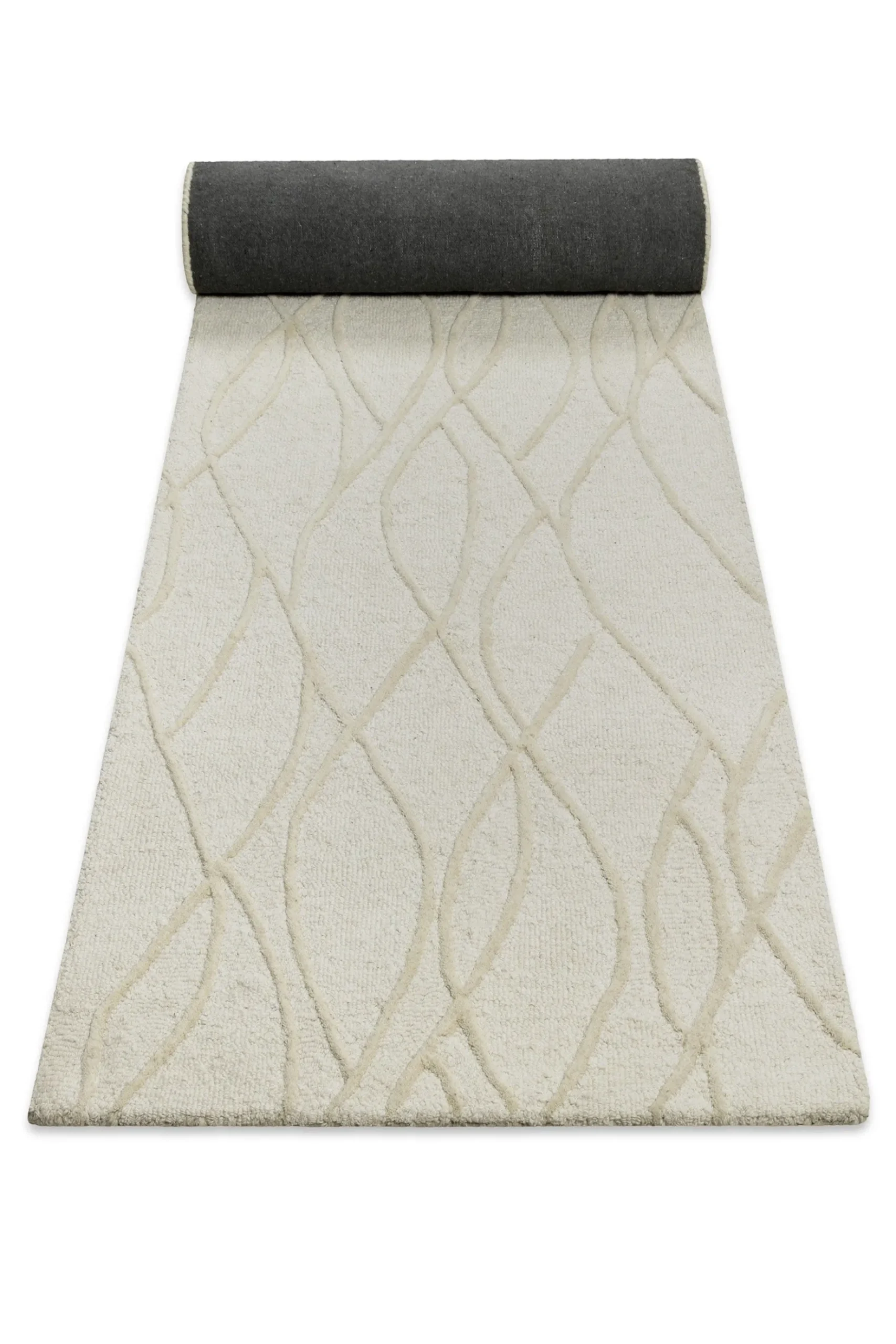 Kurzflor Teppich Creme Weiß aus Schurwolle "Hamptons TWENTYTHREE" WECONhome