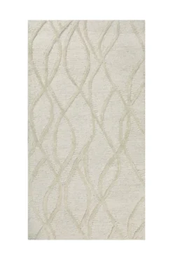 Kurzflor Teppich Creme Weiß aus Schurwolle "Hamptons TWENTYTHREE" WECONhome