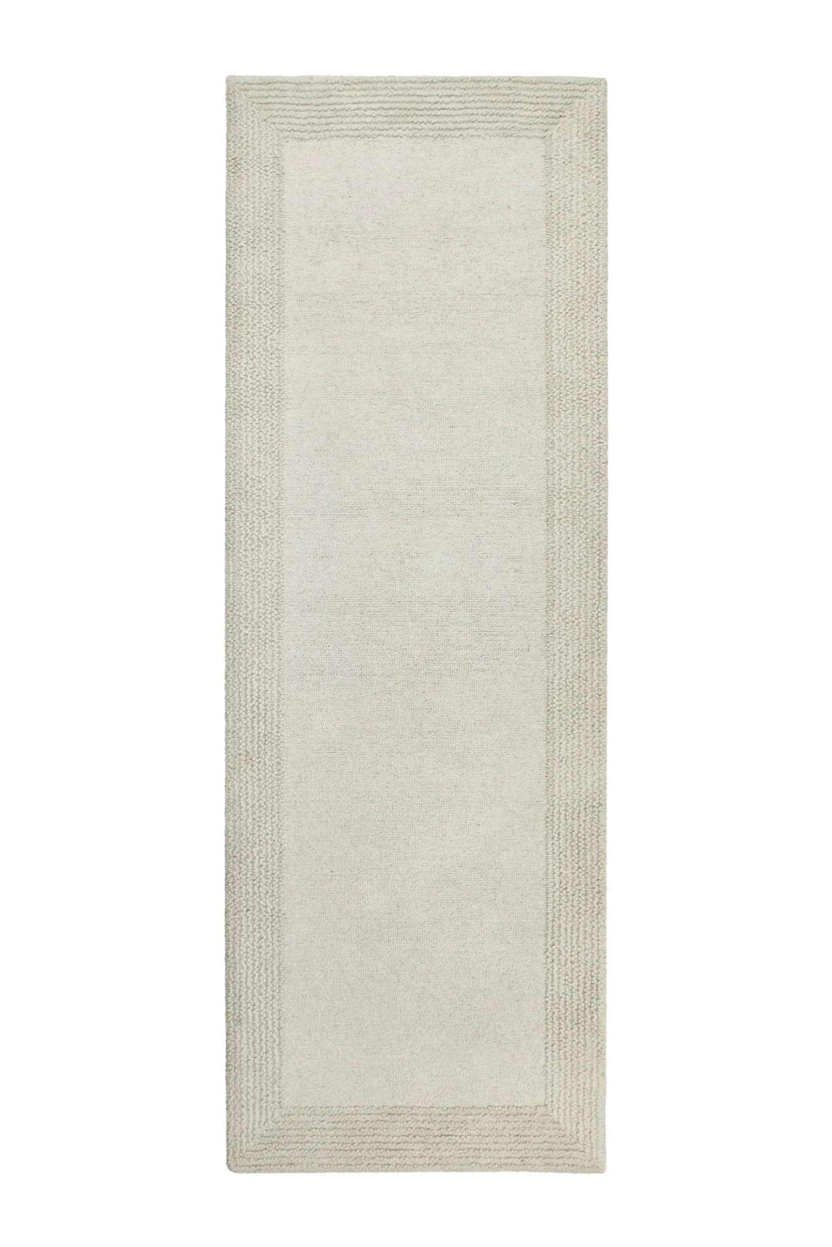 Kurzflor Teppich Creme Weiß aus Schurwolle "Hamptons TWENTYONE" WECONhome