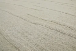 Kurzflor Teppich Creme Weiß aus Schurwolle "Hamptons TWENTY" WECONhome