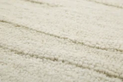Kurzflor Teppich Creme Weiß aus Schurwolle 