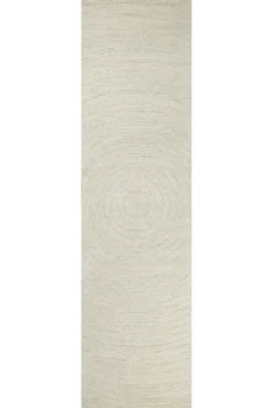 Kurzflor Teppich Creme Weiß aus Schurwolle 