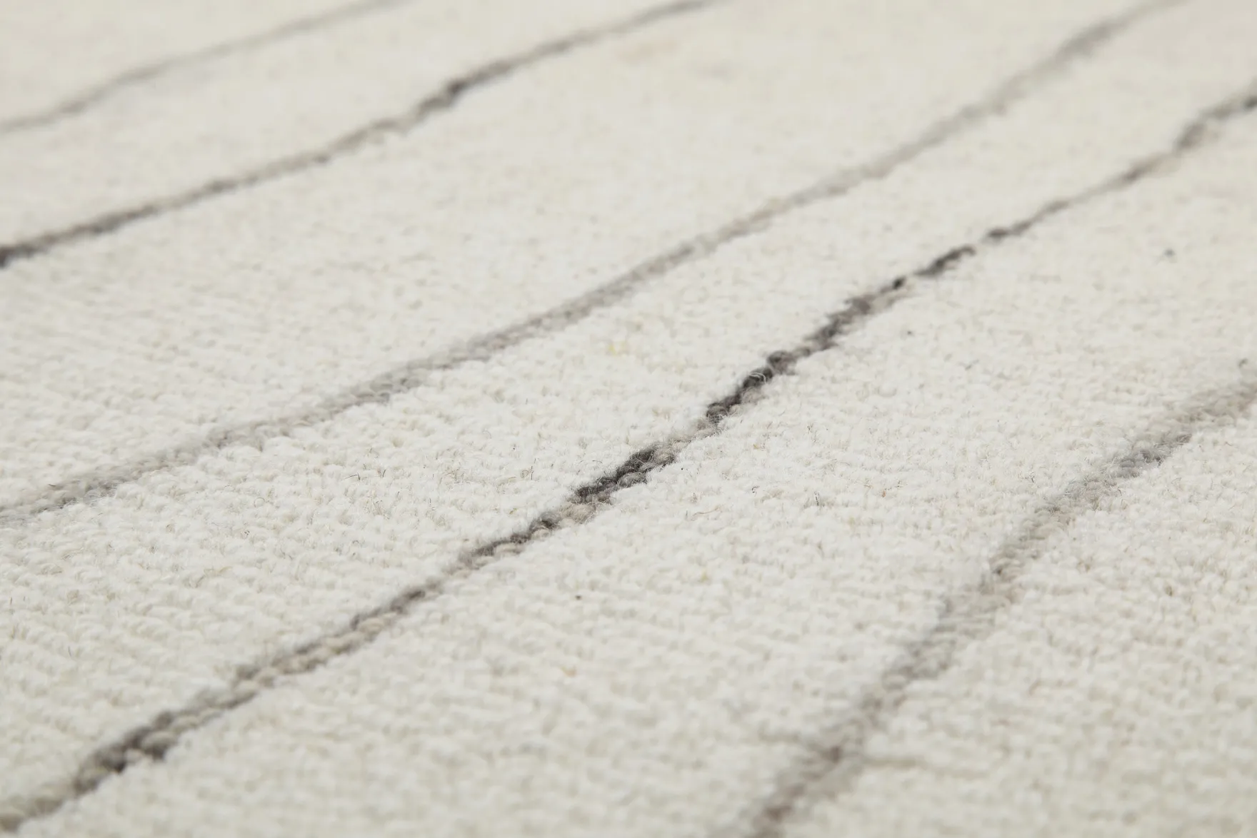Kurzflor Teppich Creme Weiß aus Schurwolle "Hamptons ELEVEN" WECONhome