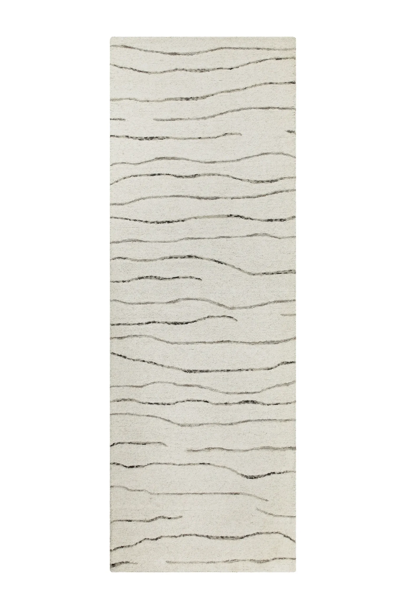 Kurzflor Teppich Creme Weiß aus Schurwolle "Hamptons ELEVEN" WECONhome