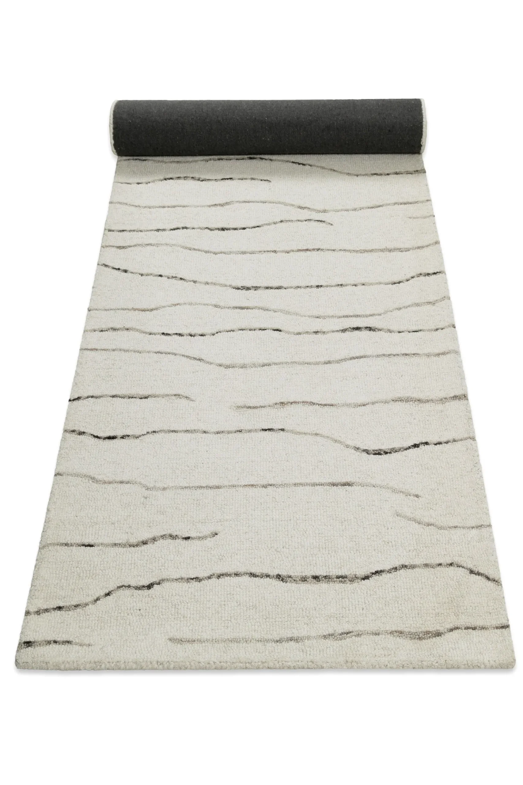 Kurzflor Teppich Creme Weiß aus Schurwolle "Hamptons ELEVEN" WECONhome