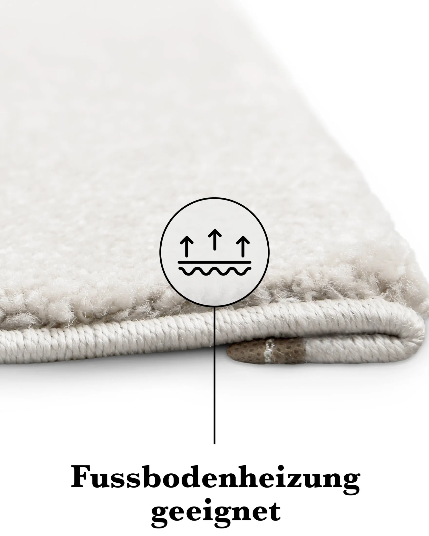 Kurzflorteppich Creme Weiß "Freja" WECONhome Basics