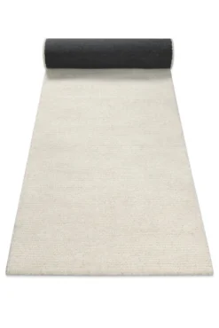 Kurzflor Teppich Creme Weiß