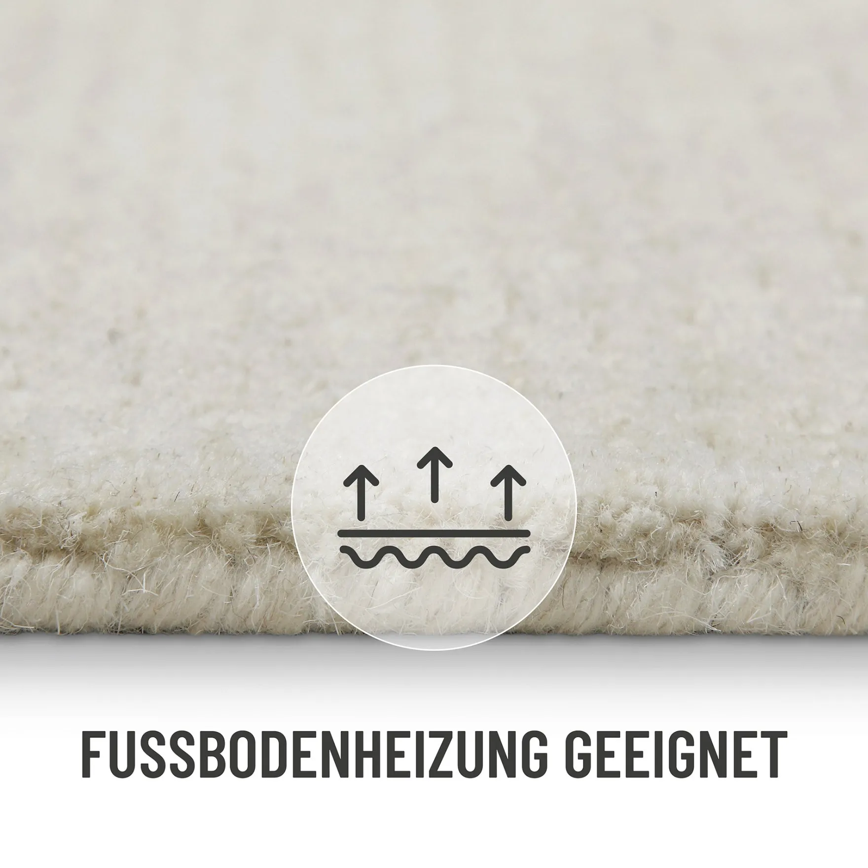 Kurzflor Teppich Creme Weiß "Hamptons THIRTYTWO" WECONhome