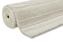 Kurzflor Teppich Creme Weiß