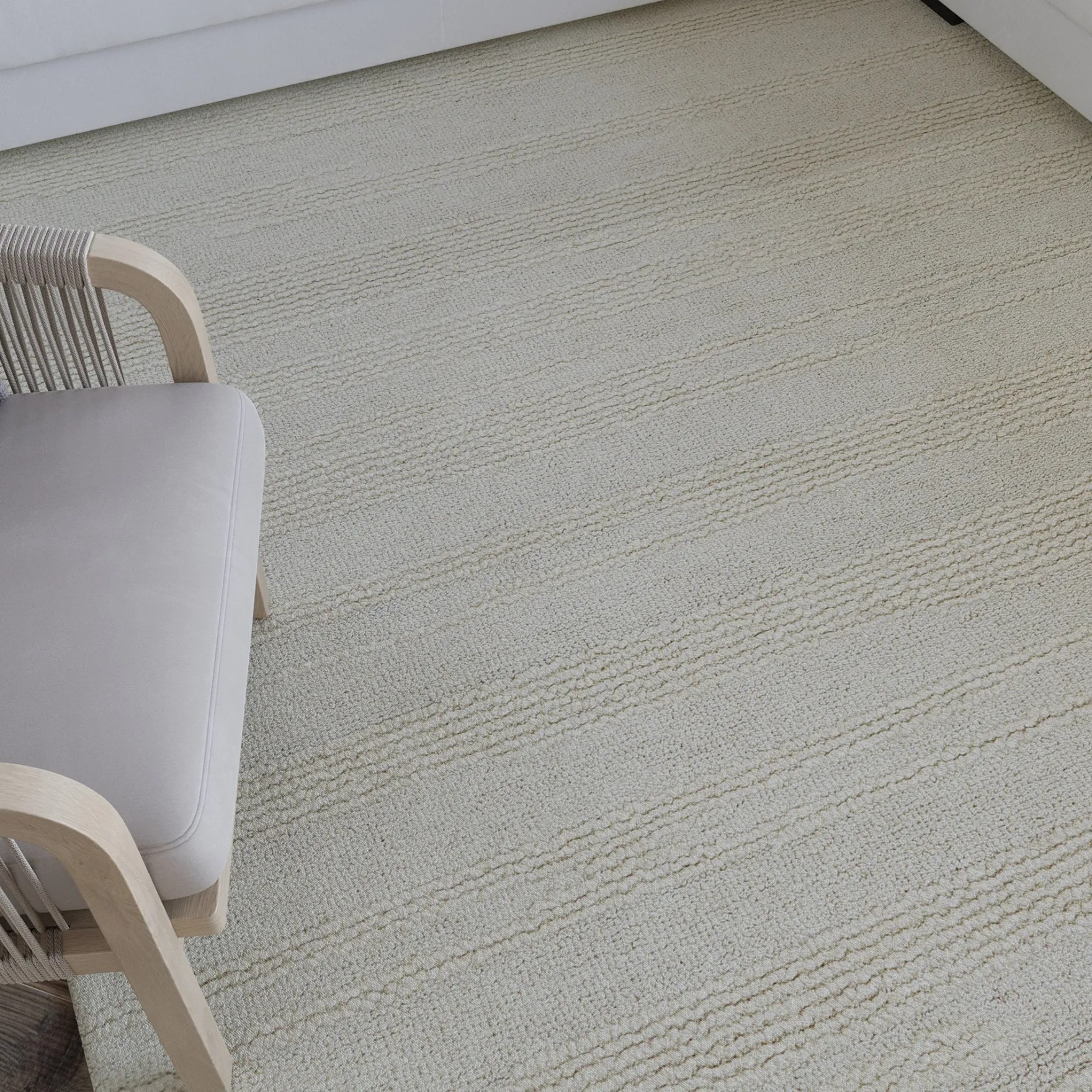 Kurzflor Teppich Creme Weiß "Hamptons TWENTYSEVEN" WECONhome