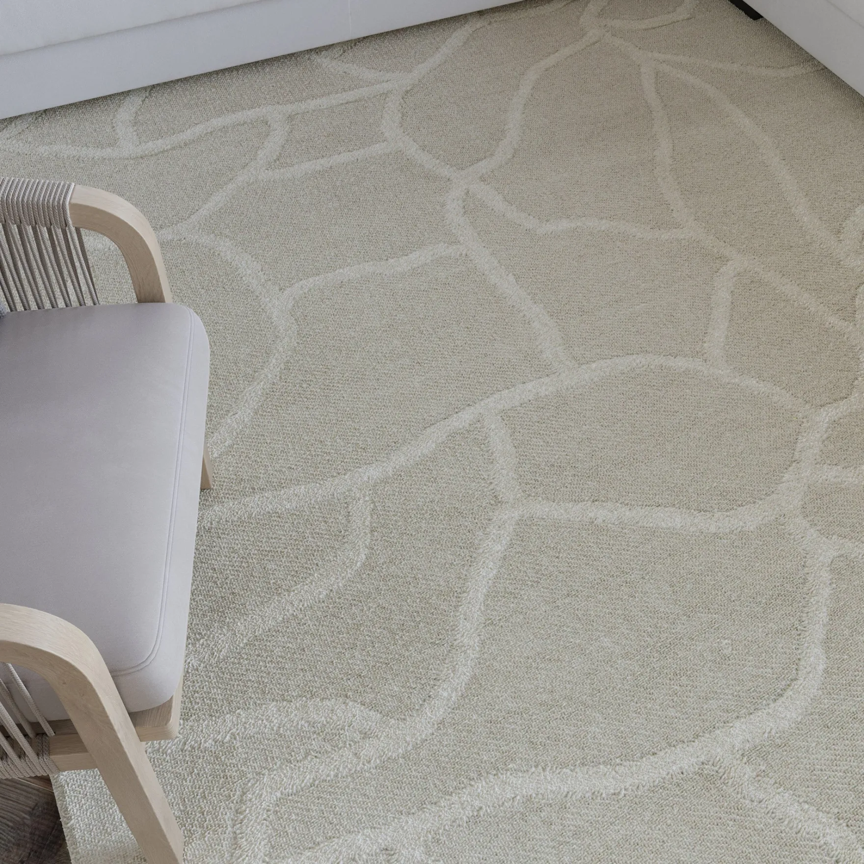 Kurzflor Teppich Creme Weiß "Hamptons TWENTYSIX" WECONhome