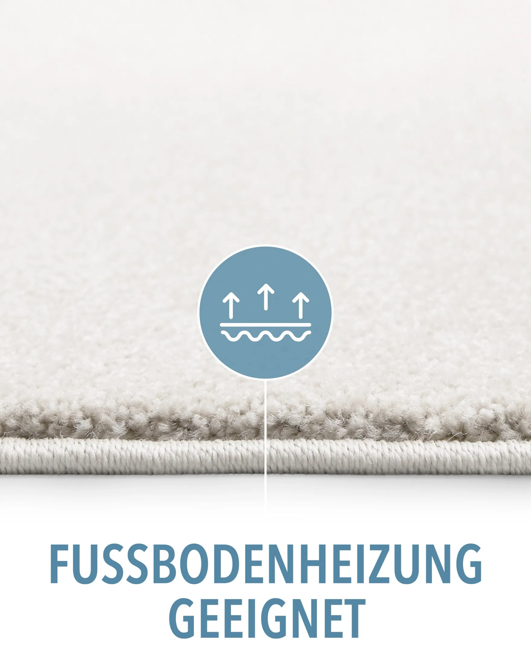 Kurzflorteppich Creme Weiß "Montepulciano" Homie Living