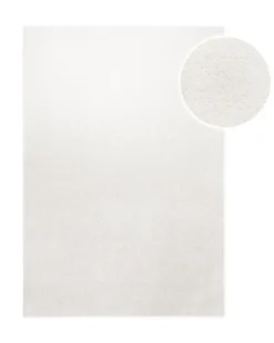 Kurzflorteppich Creme Weiß