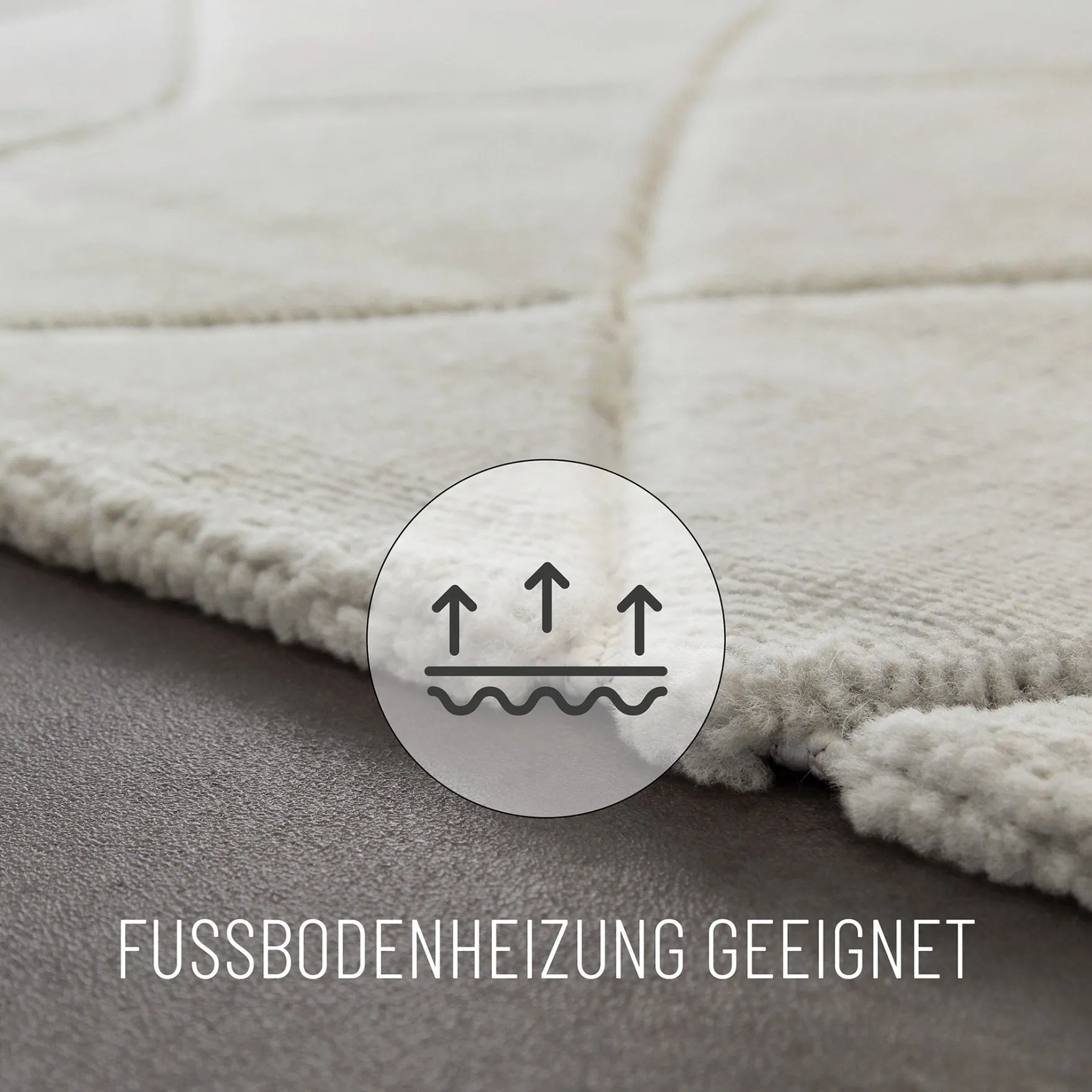Kurzflorteppich Creme Weiß "Unplugged" WECONhome