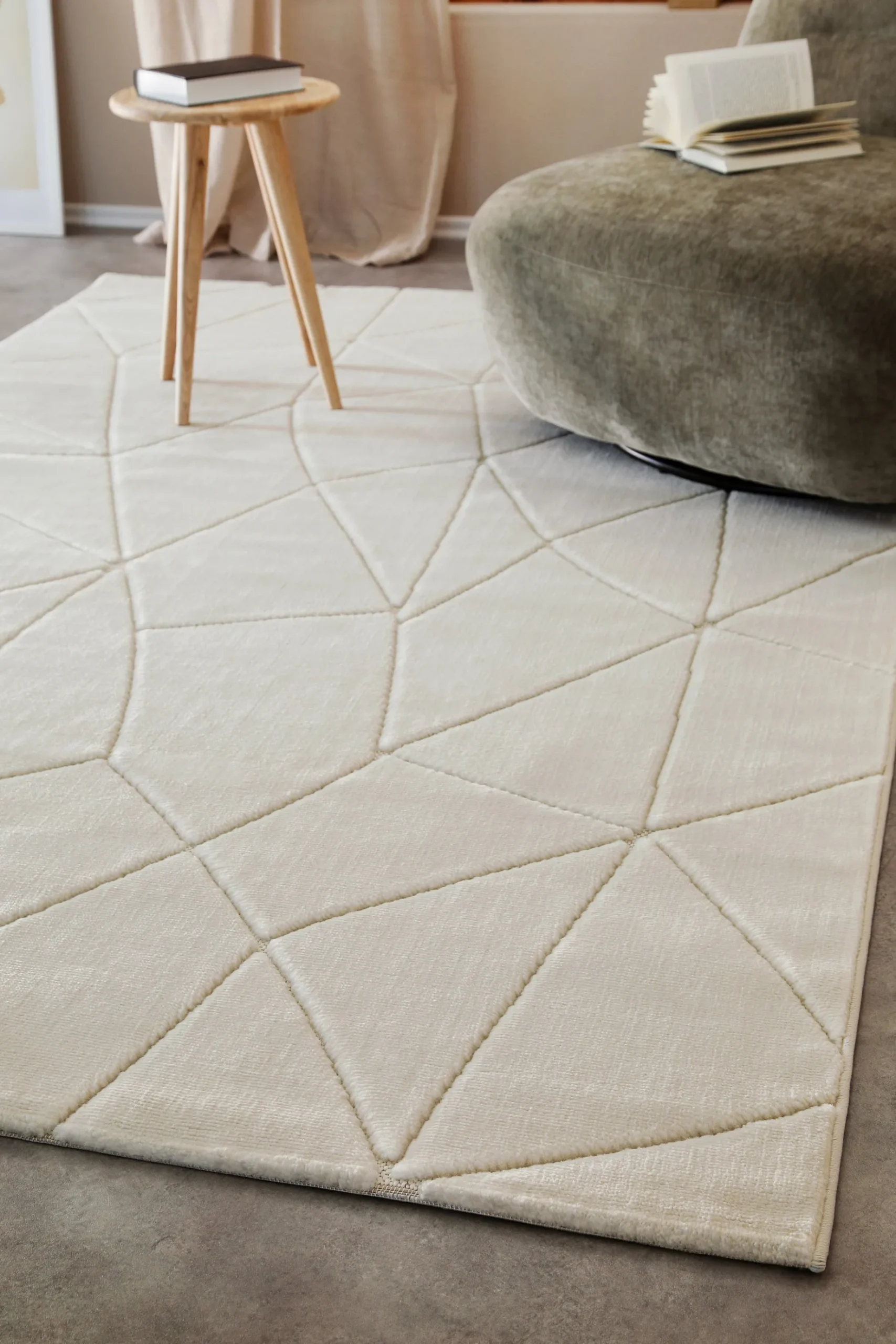 Kurzflorteppich Creme Weiß "Unplugged" WECONhome