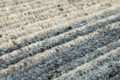 Kurzflor Teppich Grau Blau meliert 
