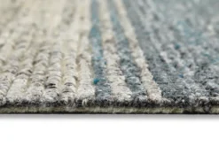 Kurzflor Teppich Grau Blau meliert 