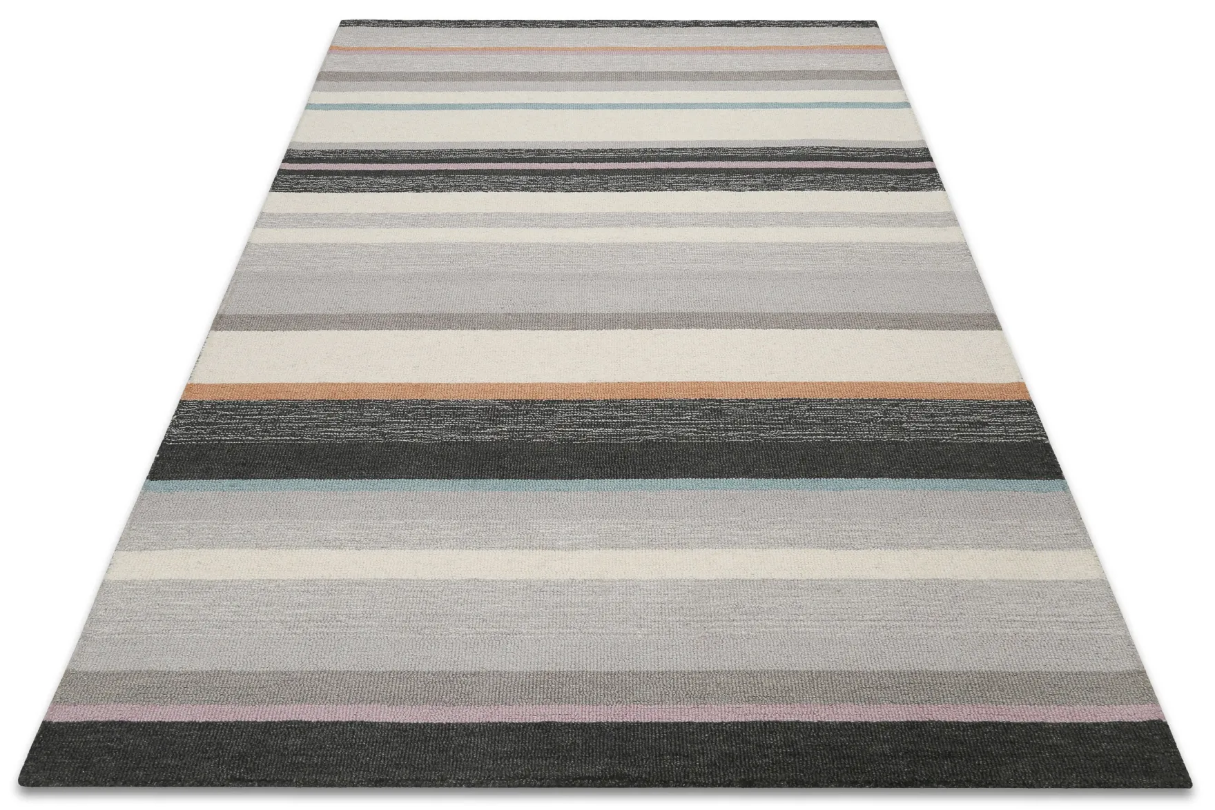 Kurzflorteppich Grau Multi aus Schurwolle "Sally" WECONhome