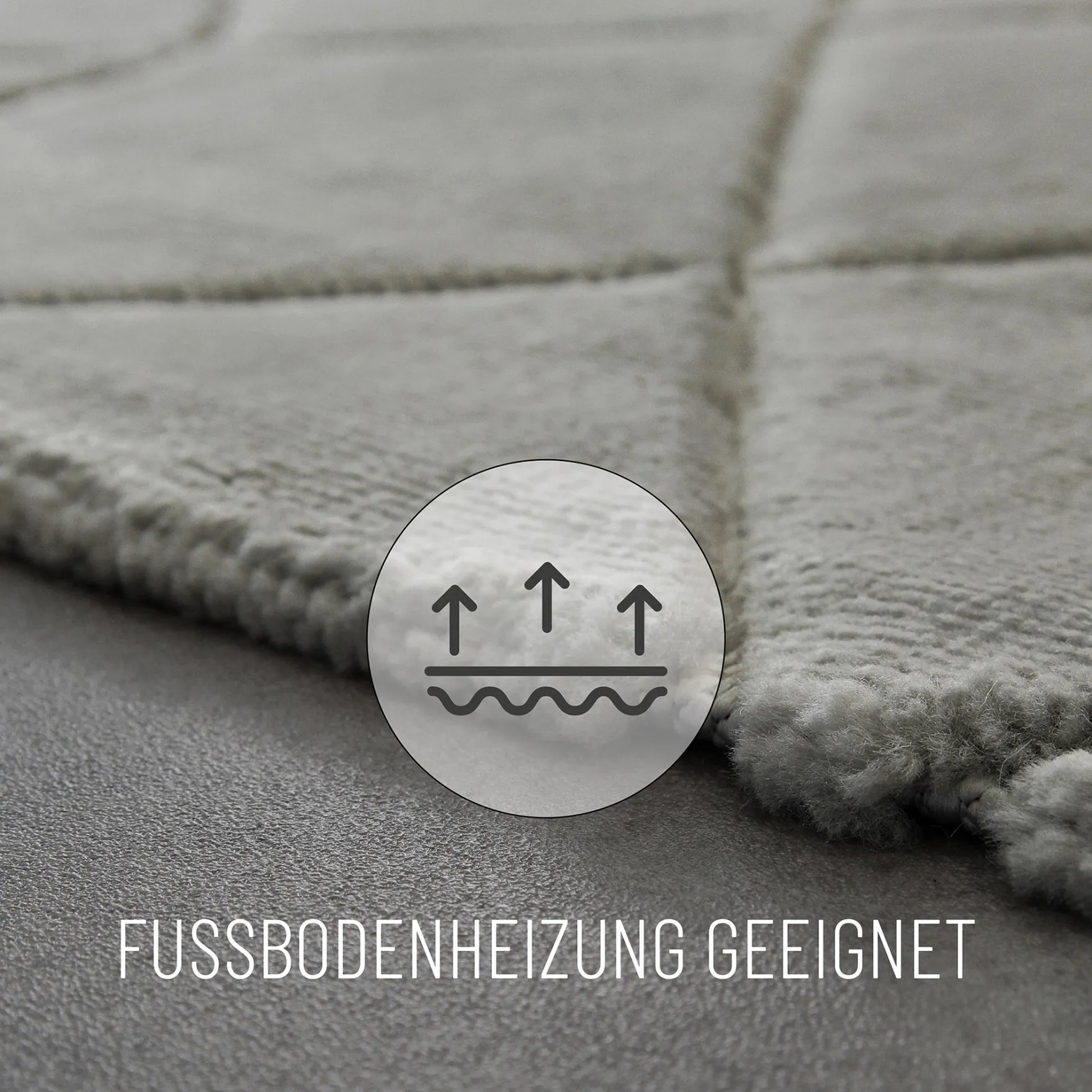 Kurzflorteppich Grau "Unplugged" WECONhome