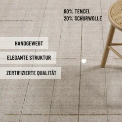 Kurzflor Teppich Greige