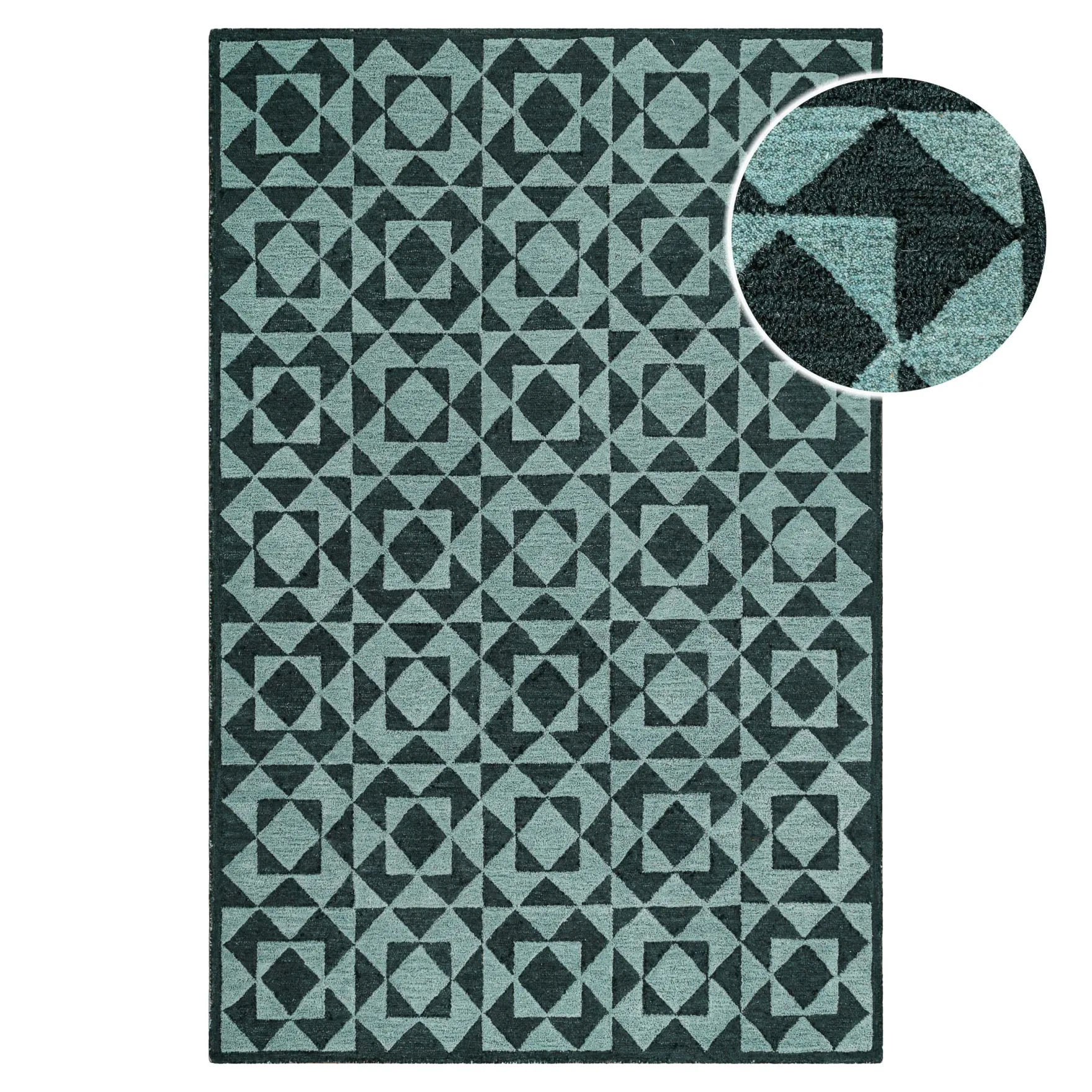 Kurzflorteppich Grün Multi "Downtown" WECONhome