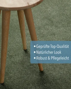 Kurzflorteppich Laub Grün