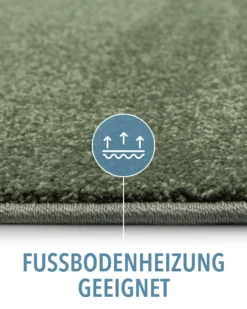 Kurzflorteppich Laub Grün