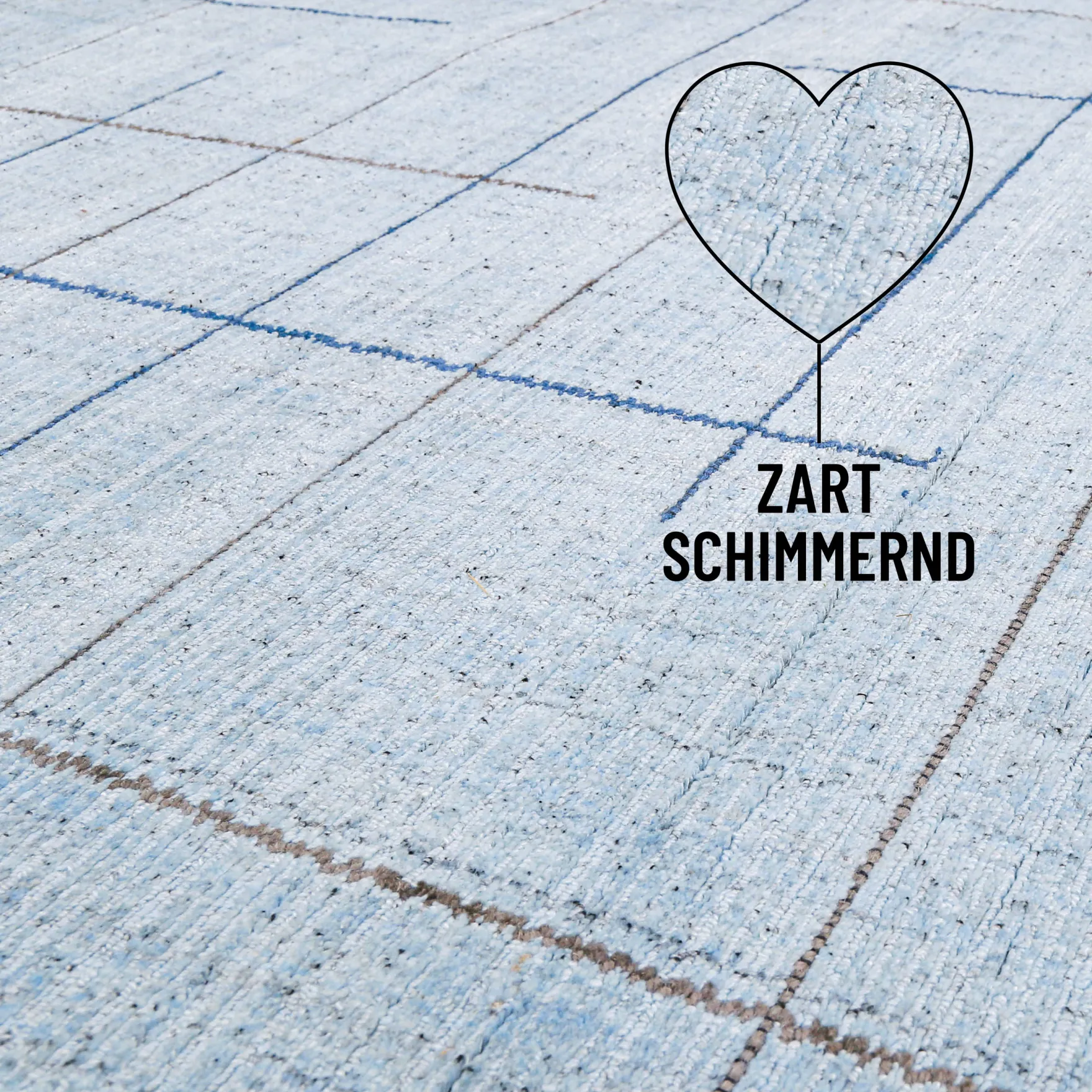 Kurzflor Teppich Licht Blau "Milly" WECONhome