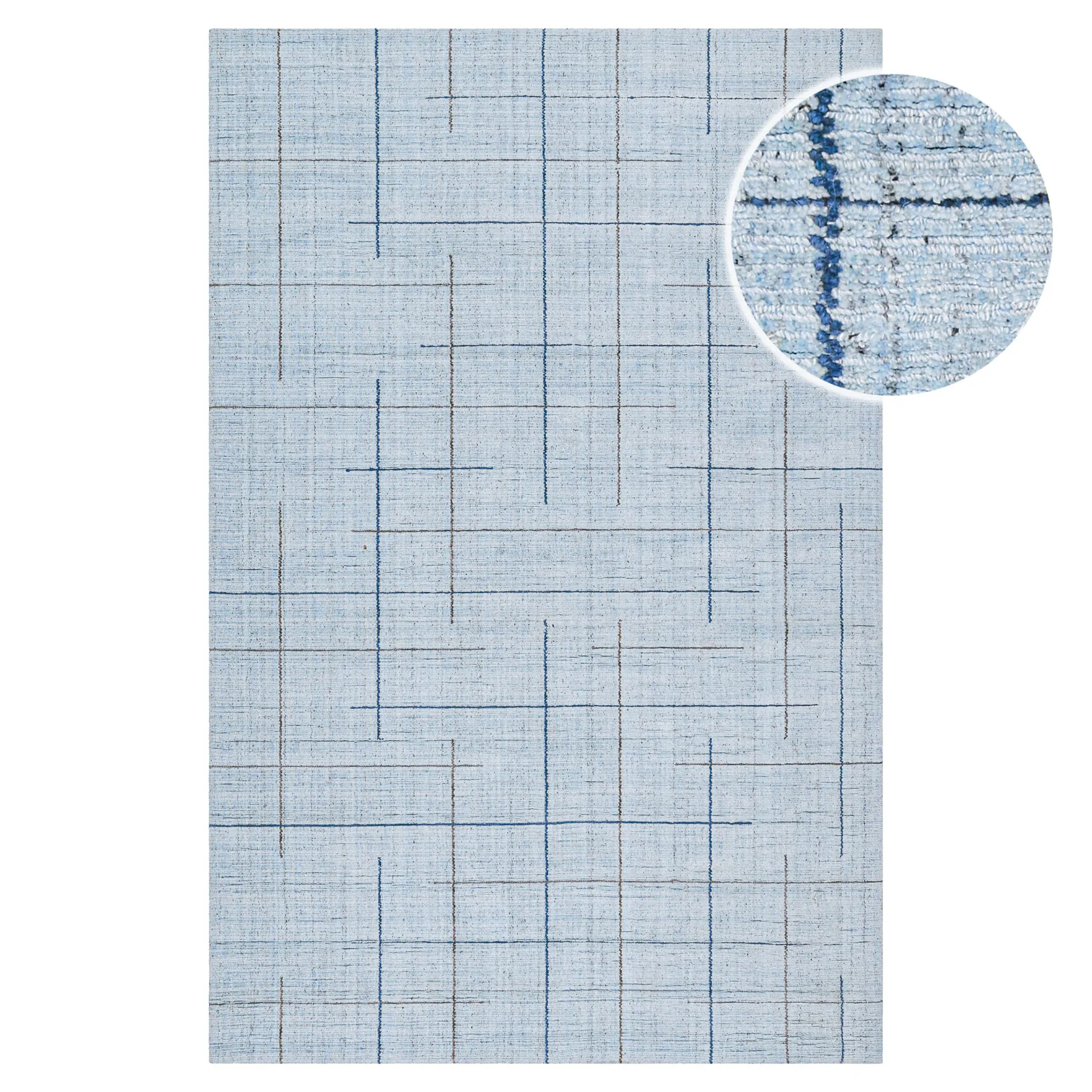 Kurzflor Teppich Licht Blau "Milly" WECONhome