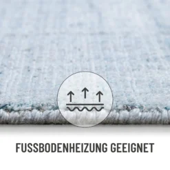 Kurzflor Teppich Licht Blau