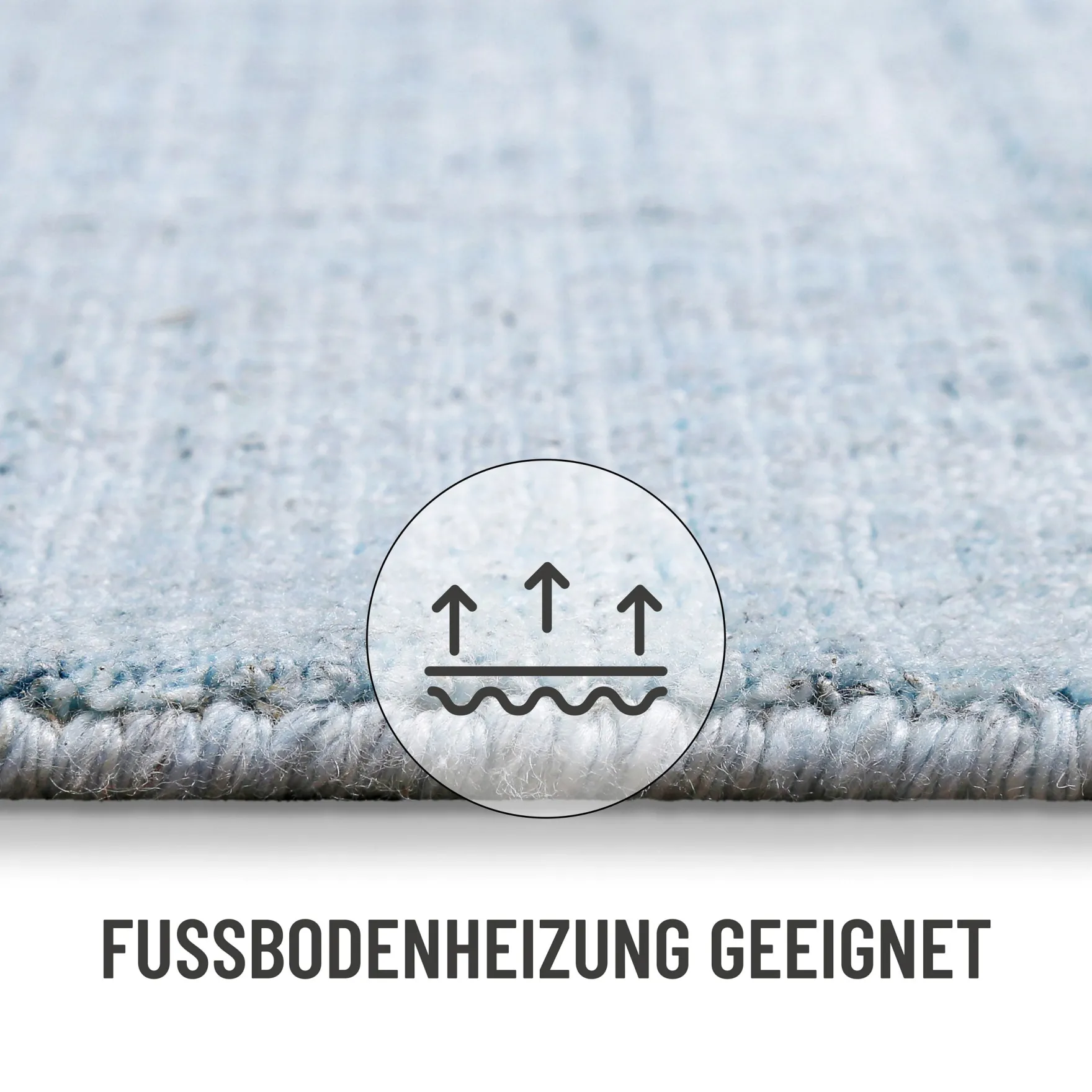 Kurzflor Teppich Licht Blau "Milly" WECONhome