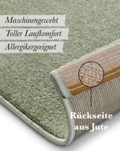 Kurzflorteppich Licht Grün
