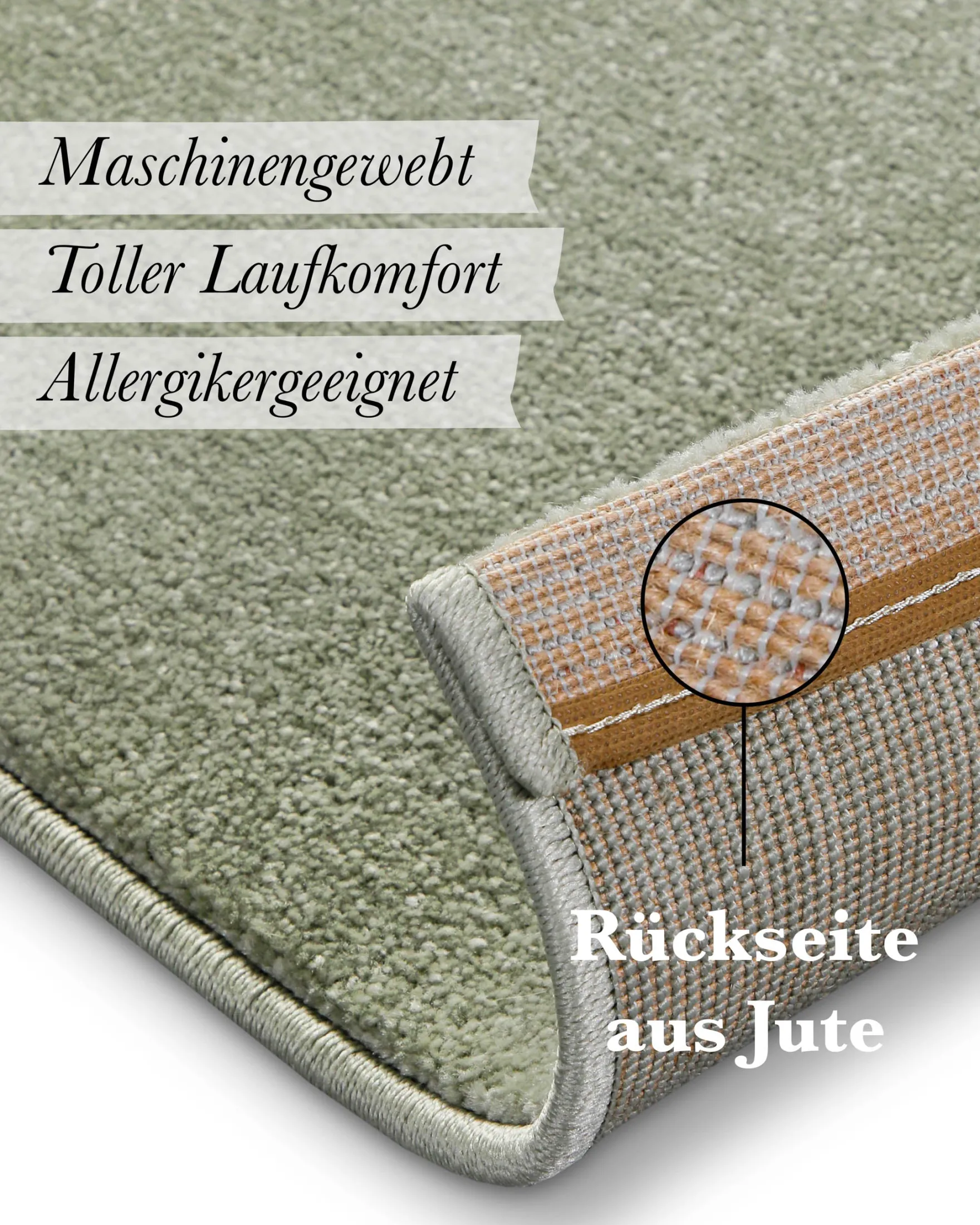 Kurzflorteppich Licht Grün "Freja" WECONhome Basics