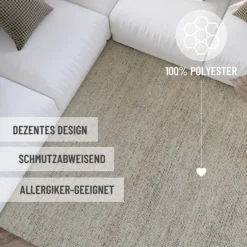 Kurzflor Teppich Multi Pastell 