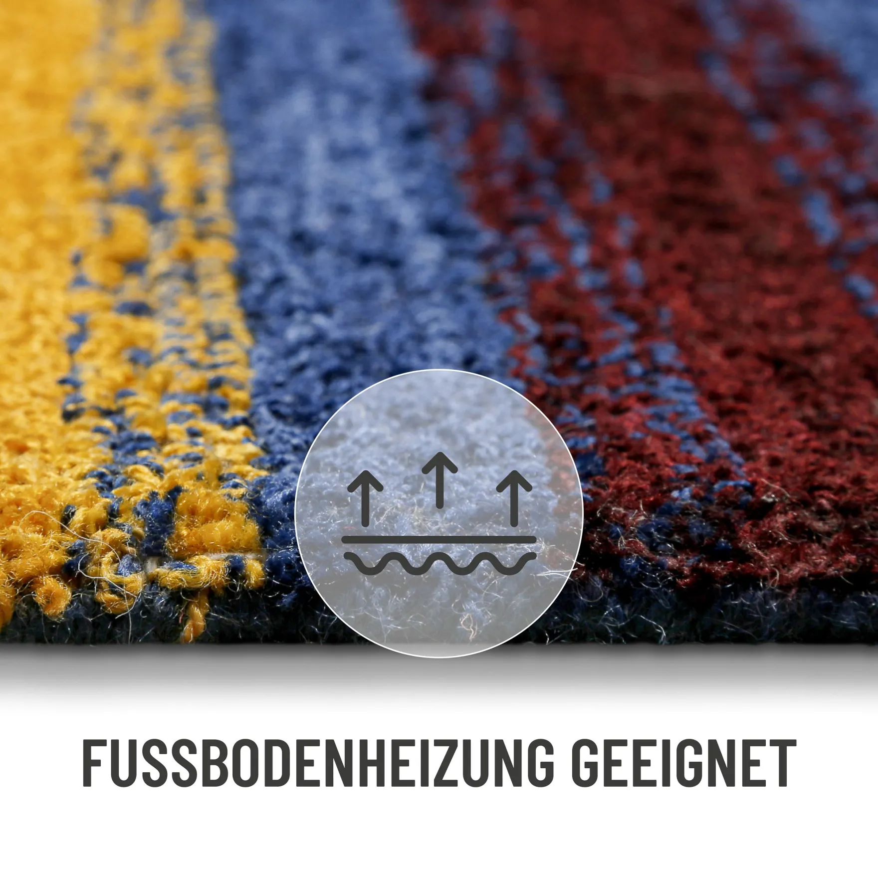 Kurzflorteppich Multi "Petrol" WECONhome