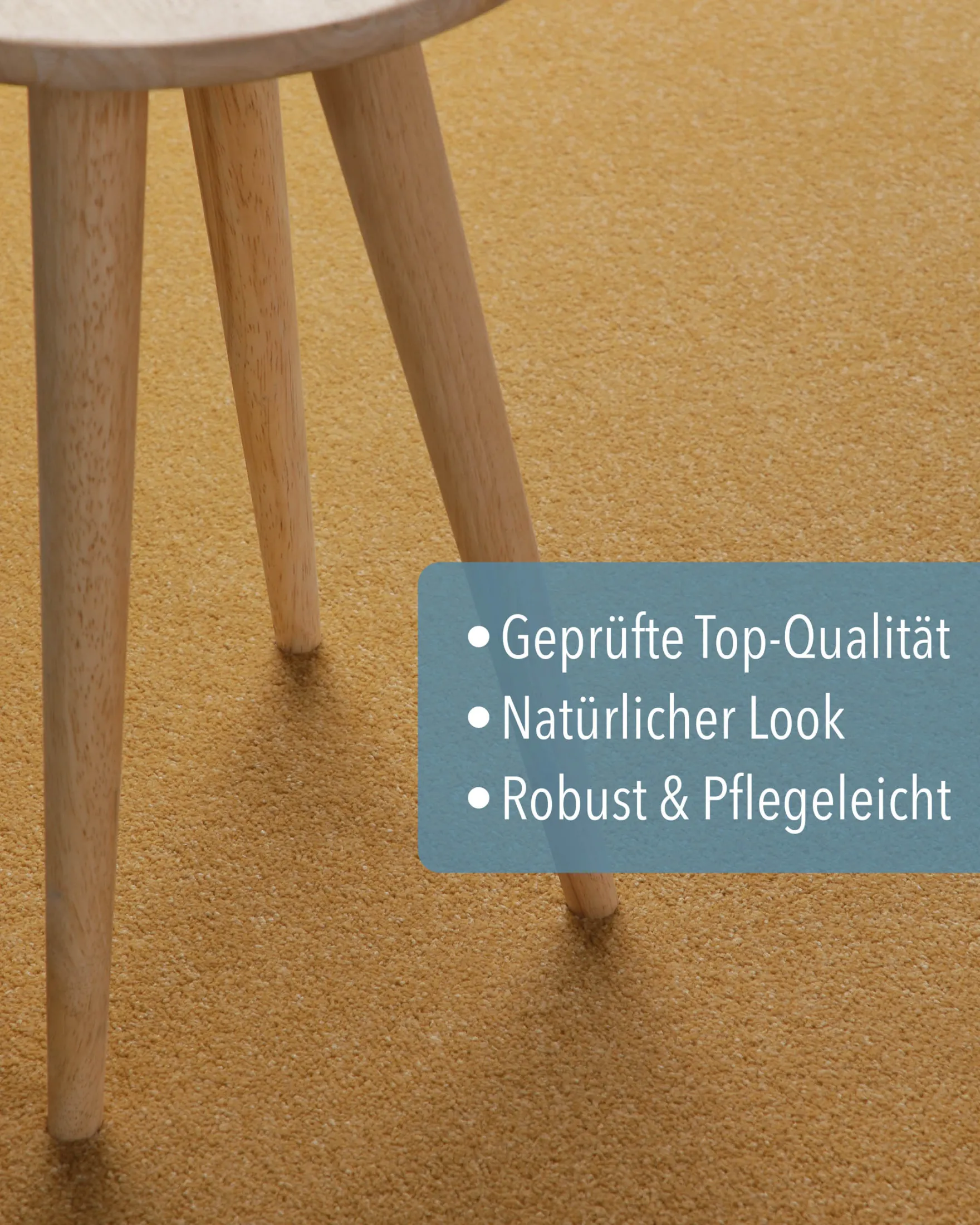 Kurzflorteppich Ocker Gelb "Montepulciano" Homie Living