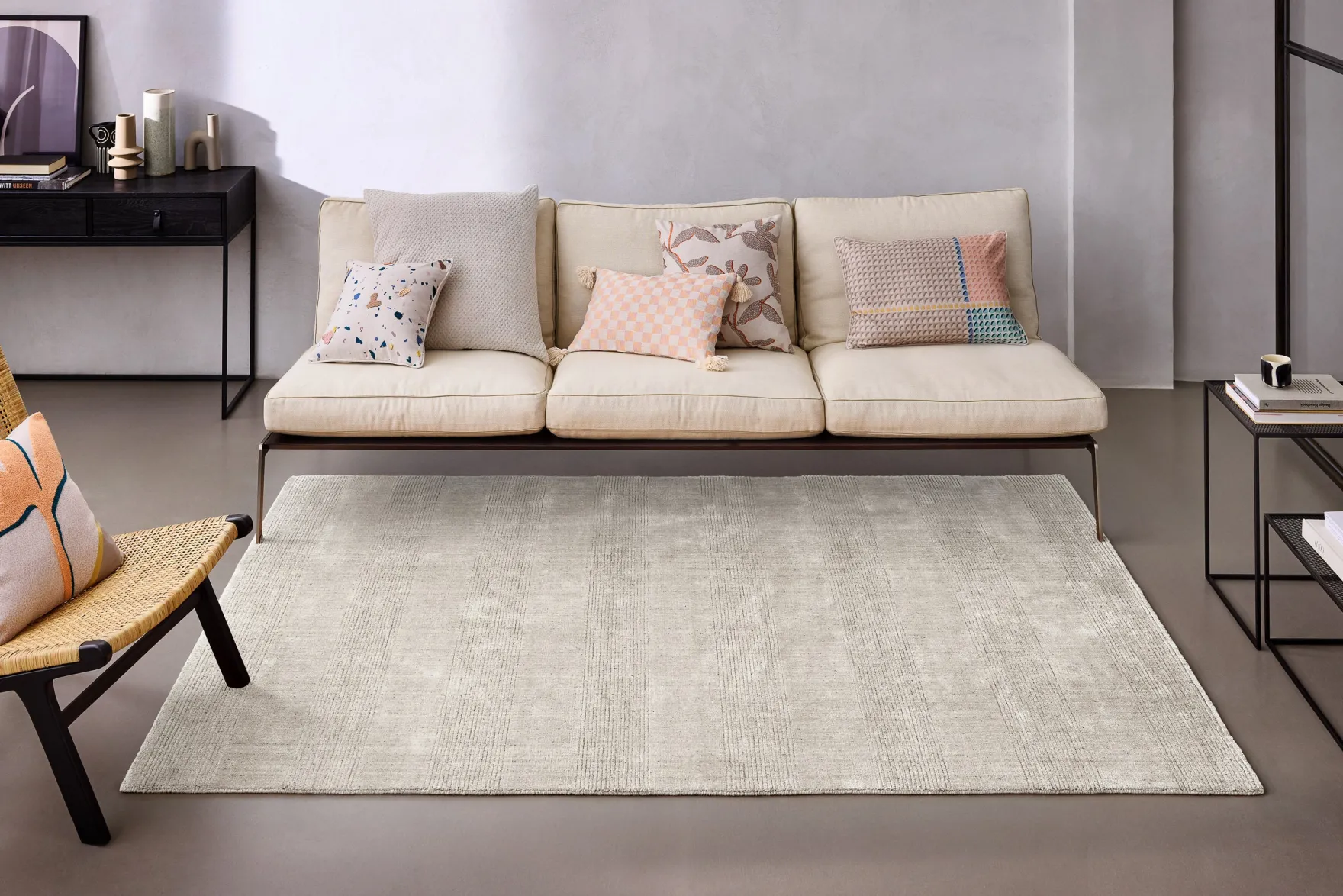 Kurzflor Teppich Perl Weiß "Seattle" WECONhome