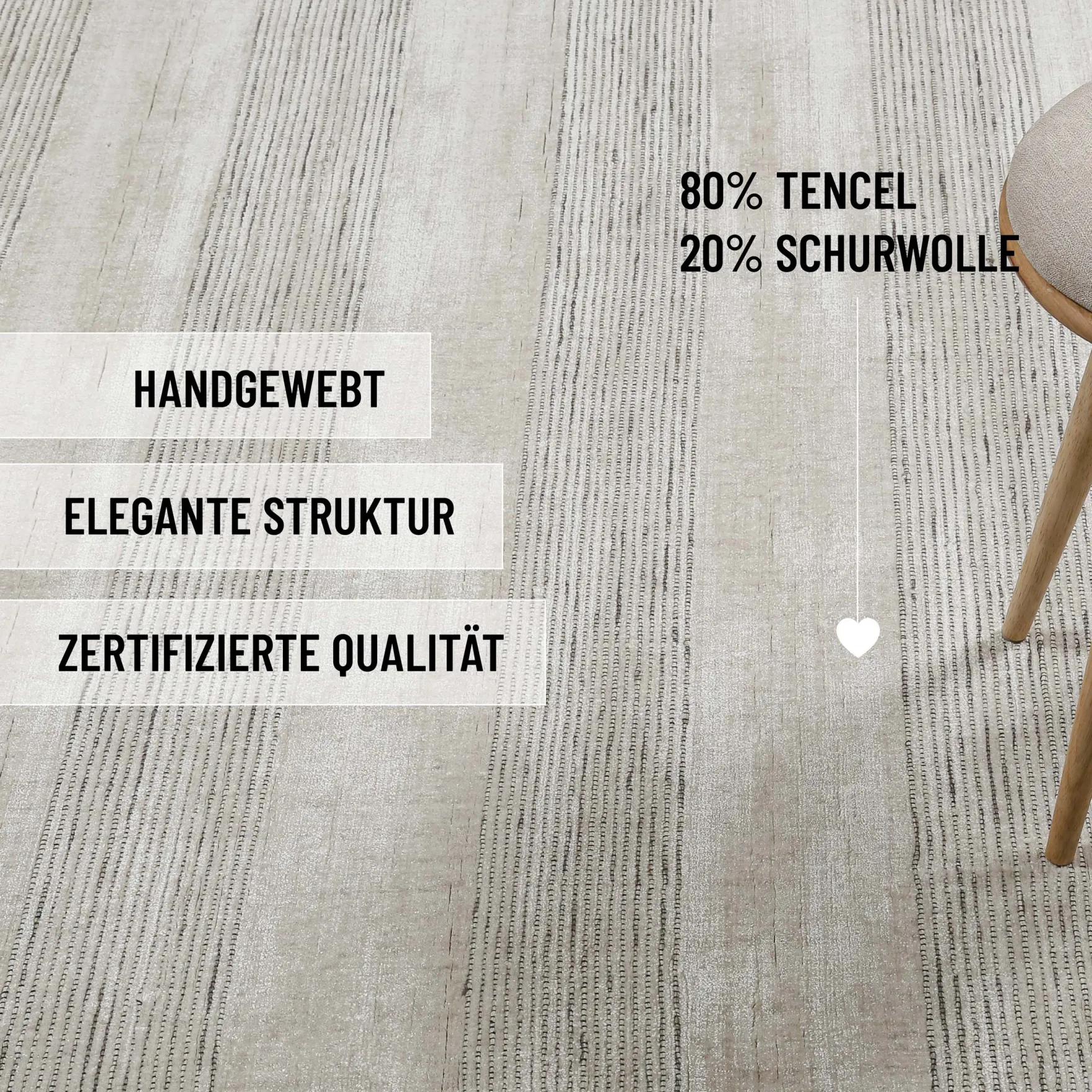 Kurzflor Teppich Perl Weiß "Seattle" WECONhome