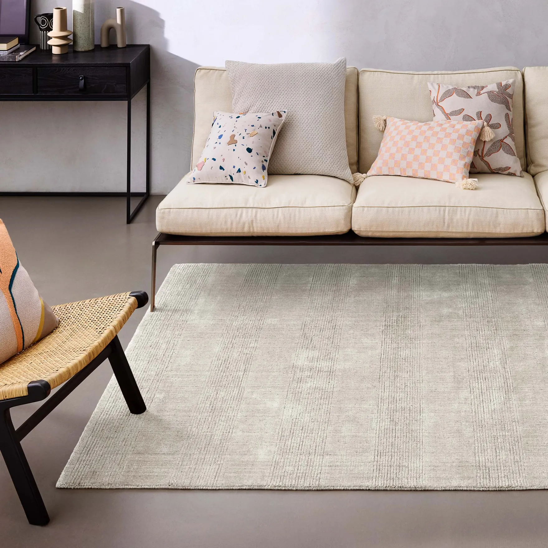 Kurzflor Teppich Perl Weiß "Seattle" WECONhome