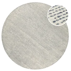 Kurzflor Teppich Rund Blau "Hamptons THIRTYTWO" WECONhome