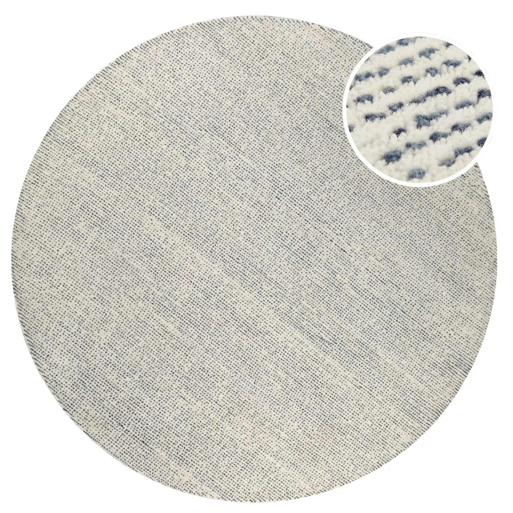 Kurzflor Teppich Rund Blau "Hamptons THIRTYTWO" WECONhome