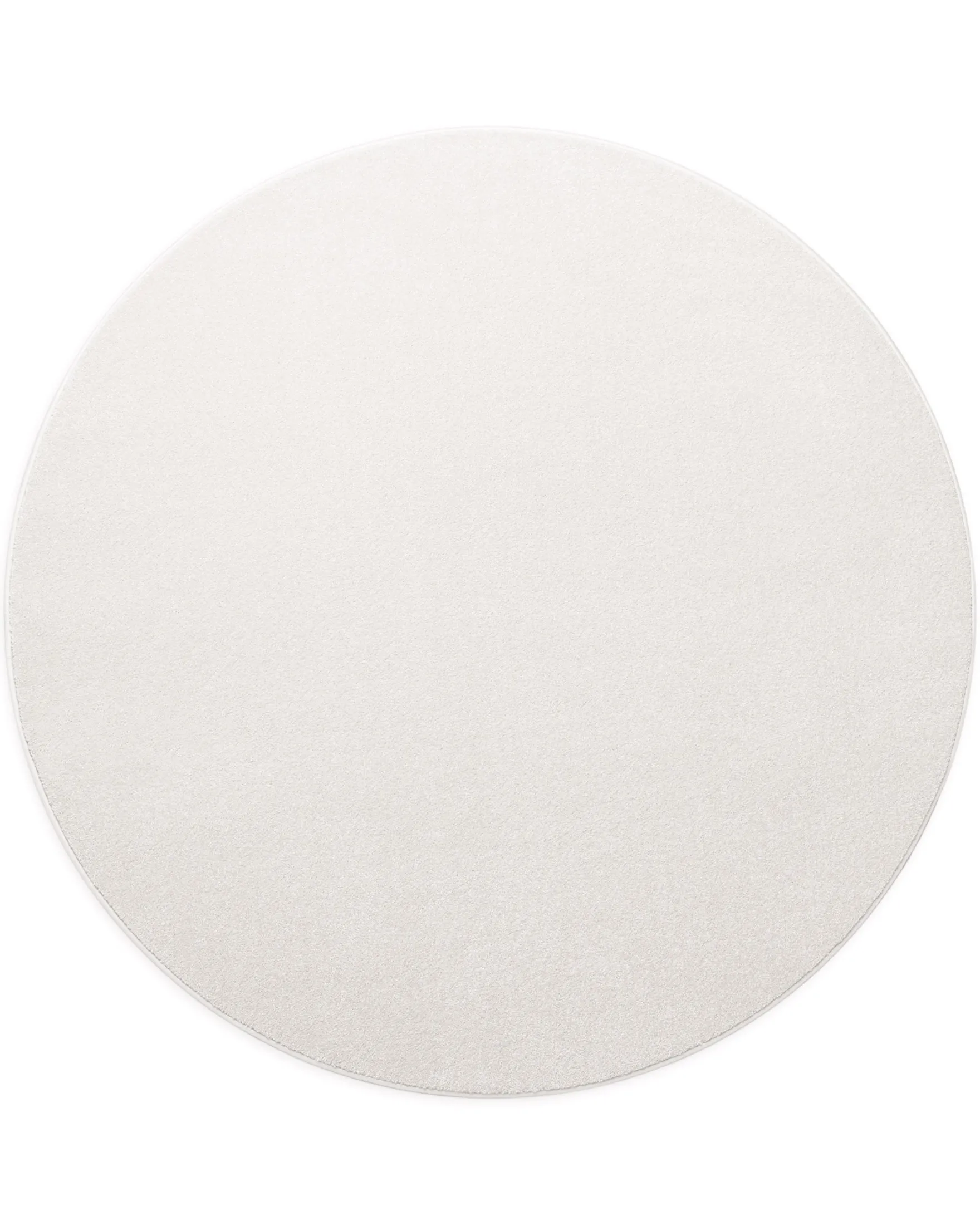 Kurzflorteppich Rund Creme Weiß "Montepulciano" Homie Living