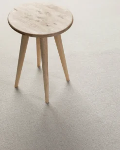 Kurzflorteppich Rund Creme Weiß