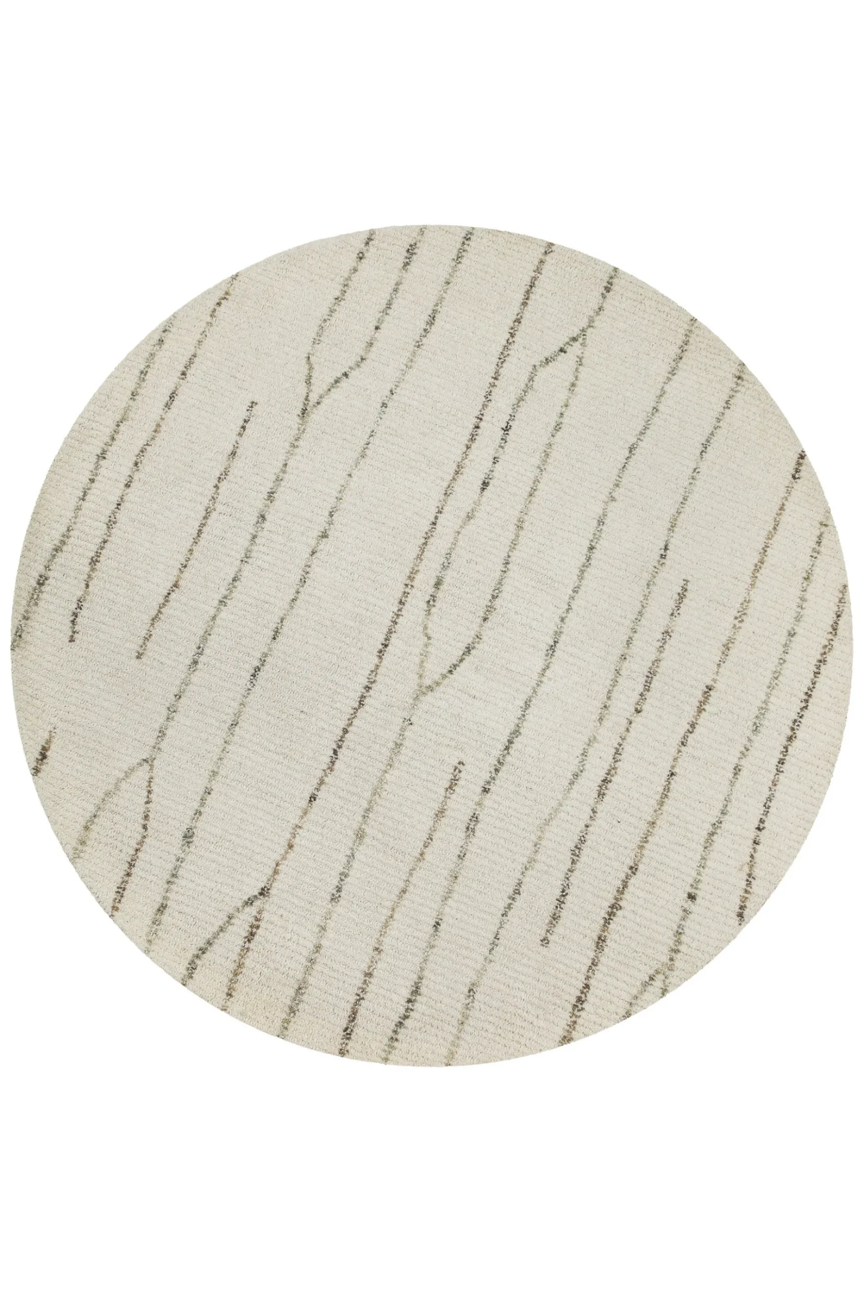 Kurzflor Teppich Rund Creme Weiß "Hamptons THIRTYNINE" WECONhome