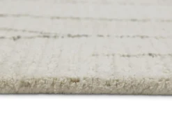 Kurzflor Teppich Rund Creme Weiß