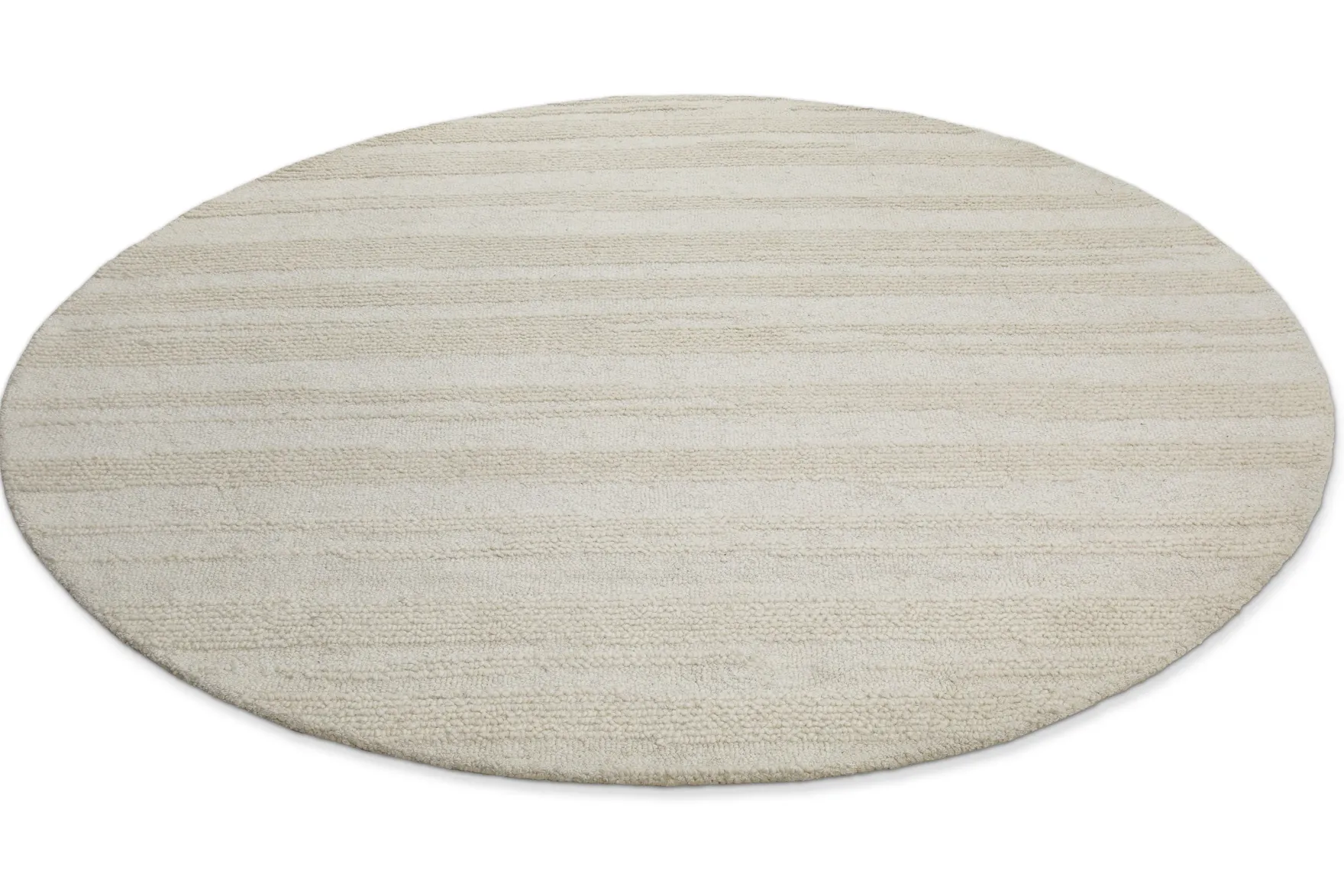 Kurzflor Teppich Rund Creme Weiß "Hamptons TWENTYSEVEN" WECONhome