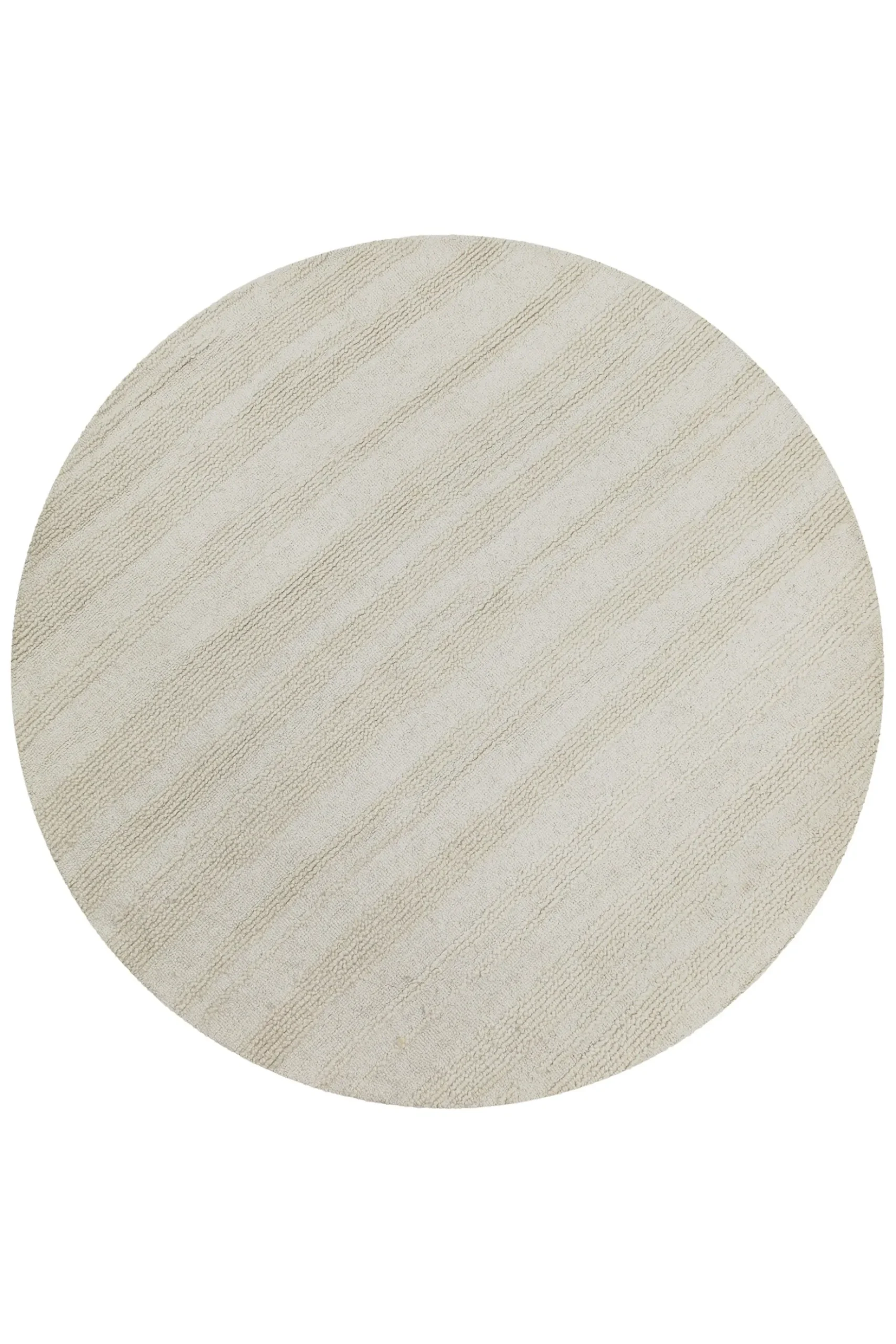 Kurzflor Teppich Rund Creme Weiß "Hamptons TWENTYSEVEN" WECONhome