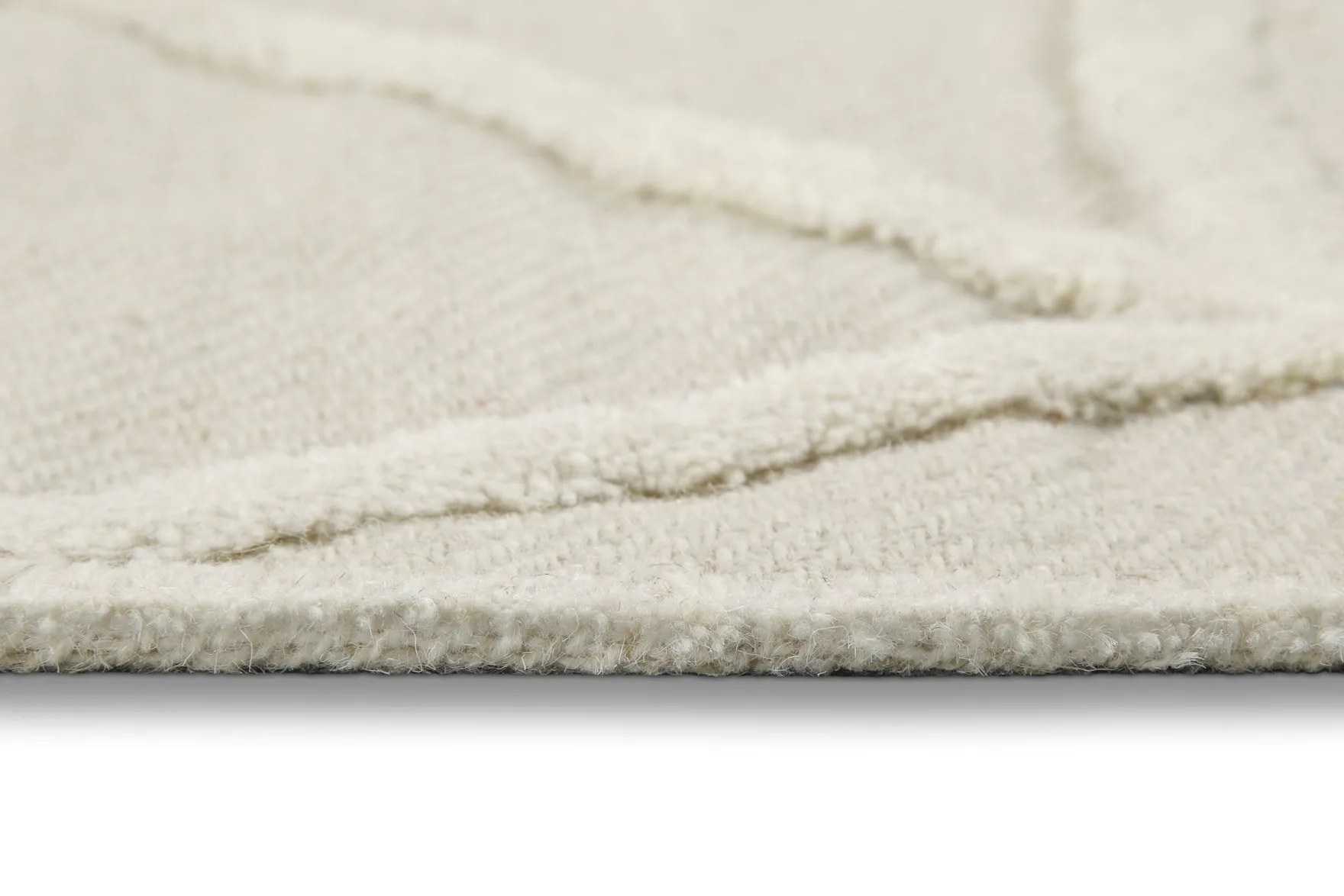 Kurzflor Teppich Rund Creme Weiß "Hamptons TWENTYSIX" WECONhome